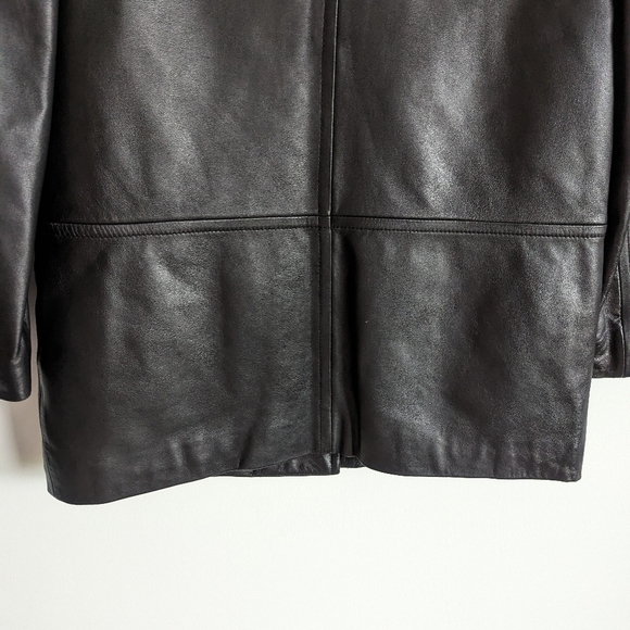 Danier Black Leather Jacket with Removable Thermal Insert - Picture 8 of 13
